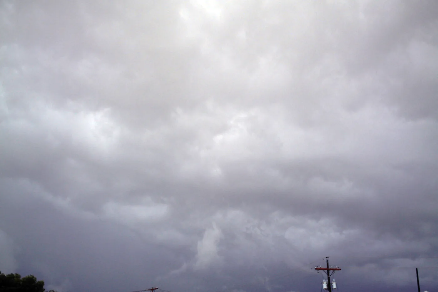 Storm clouds over Topeka, Kansas, on June 12, 2008
